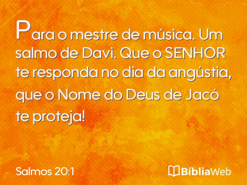 Salmos 20:1 em imagem para compartilhar