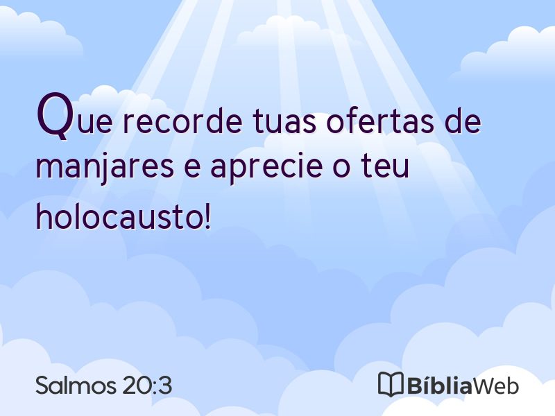 Salmos 20:3 em imagem para compartilhar