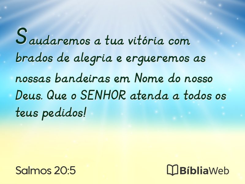 Salmos 20:5 em imagem para compartilhar