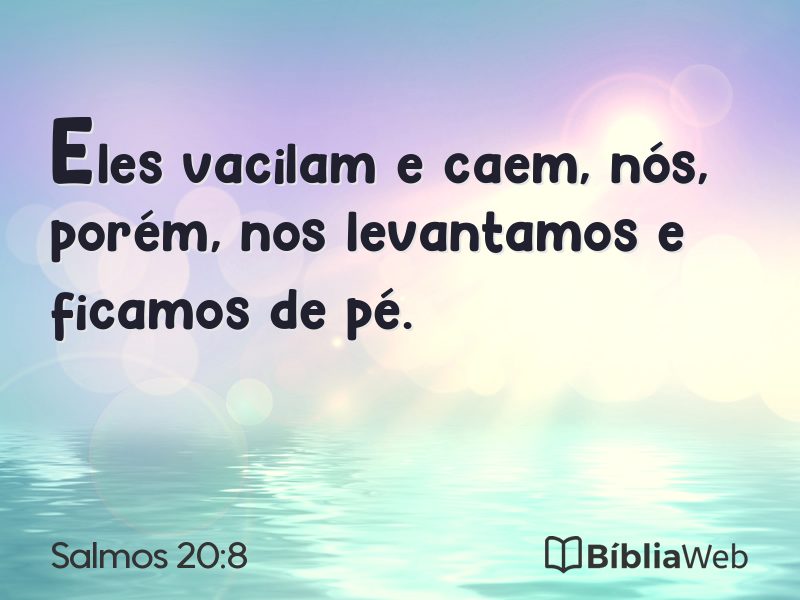 Salmos 20:8 em imagem para compartilhar