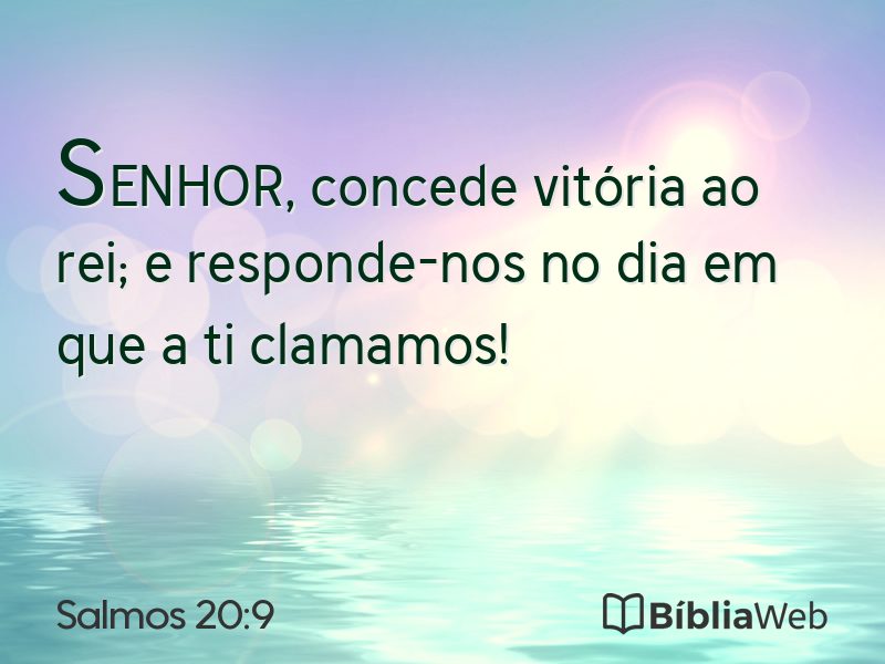 Salmos 20:9 em imagem para compartilhar