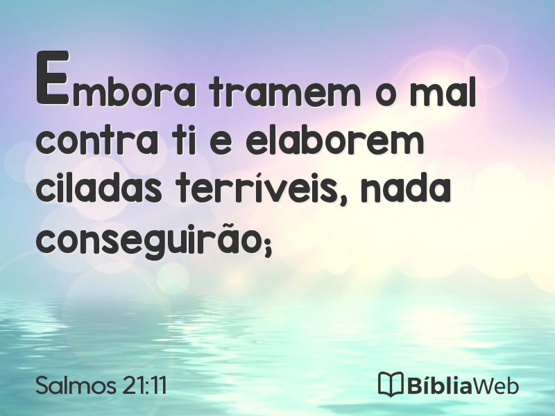 Salmos 21:11 em imagem para compartilhar