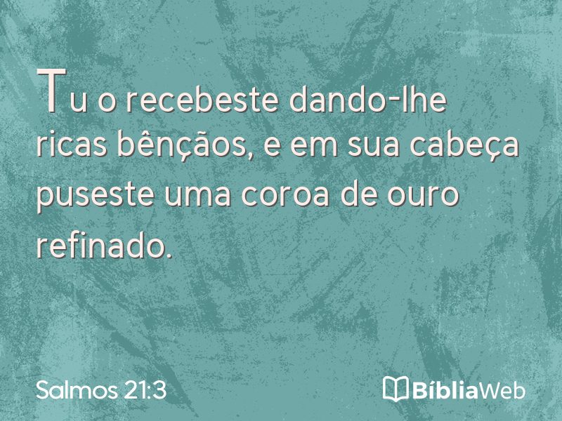 Salmos 21:3 em imagem para compartilhar