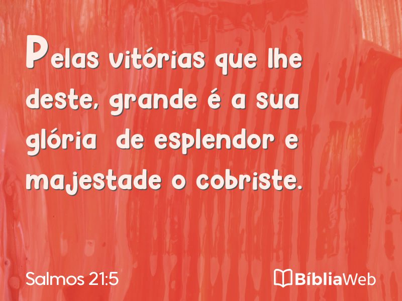 Salmos 21:5 em imagem para compartilhar