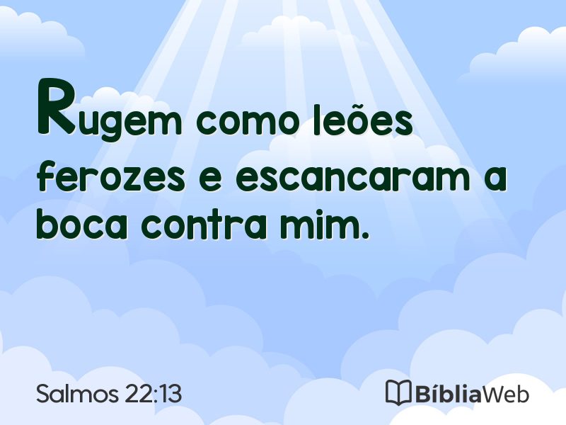 Salmos 22:13 em imagem para compartilhar