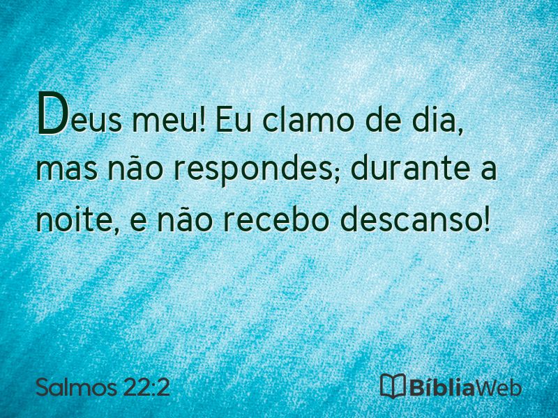 Salmos 22:2 em imagem para compartilhar