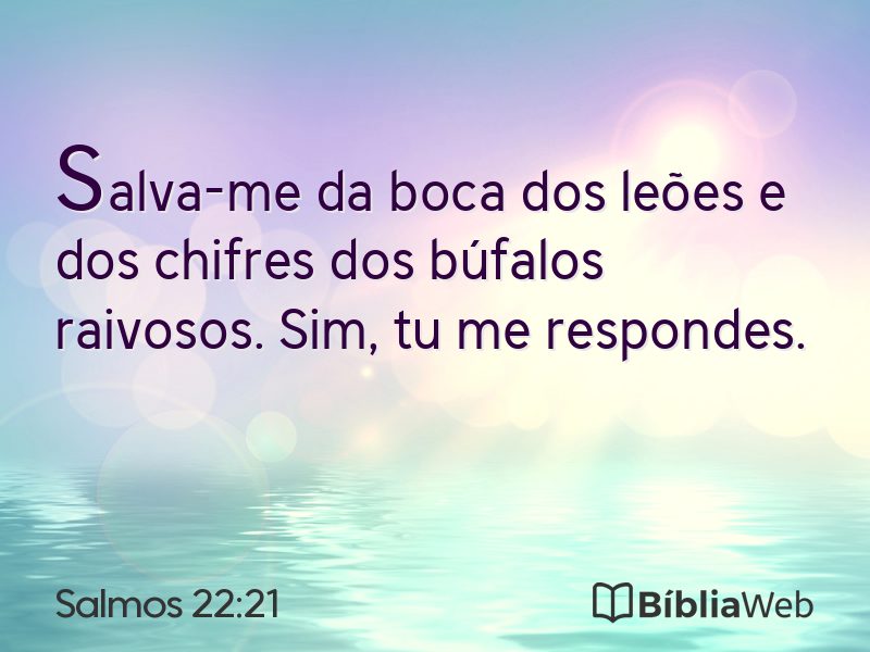 Salmos 22:21 em imagem para compartilhar