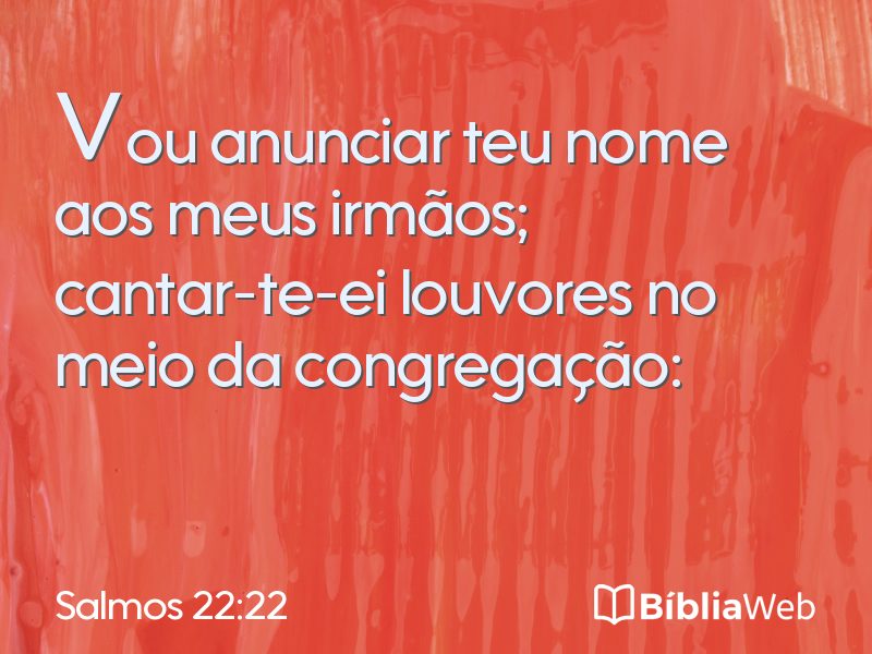 Salmos 22:22 em imagem para compartilhar