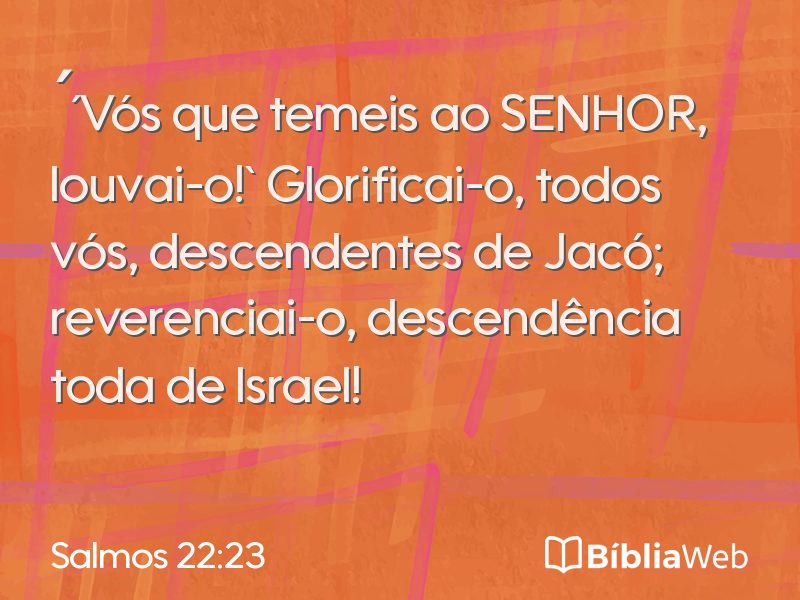 Salmos 22:23 em imagem para compartilhar