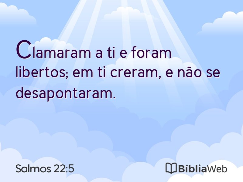 Salmos 22:5 em imagem para compartilhar