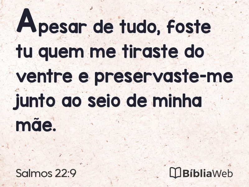 Salmos 22:9 em imagem para compartilhar
