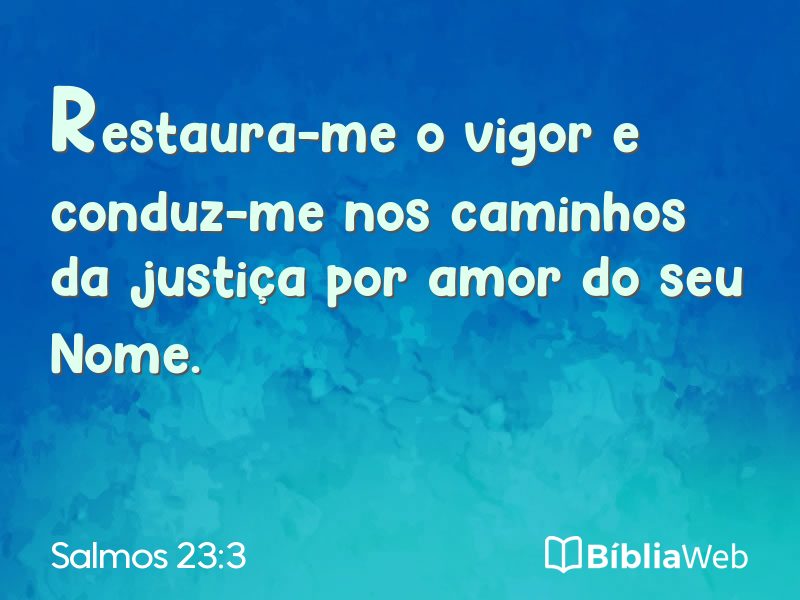 Salmos 23:3 em imagem para compartilhar