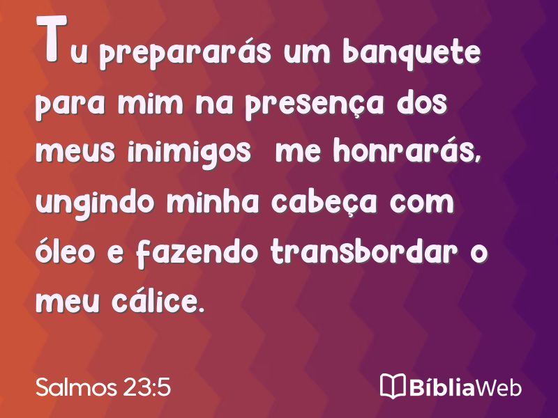 Salmos 23:5 em imagem para compartilhar