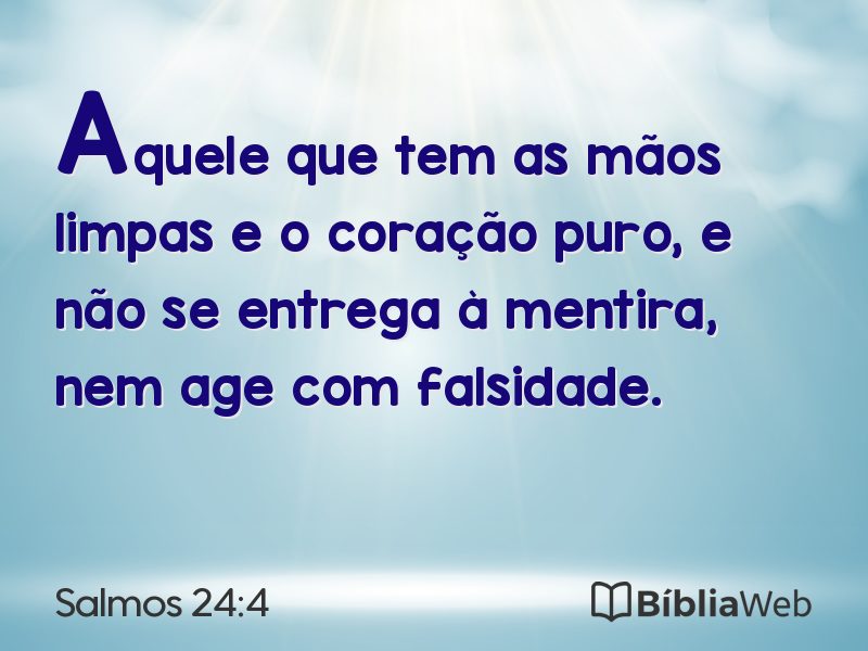 Salmos 24:4 em imagem para compartilhar