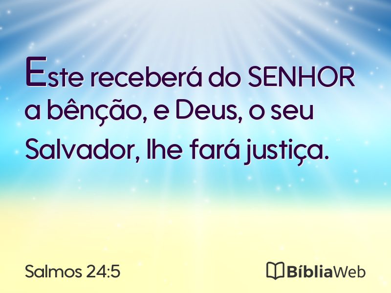 Salmos 24:5 em imagem para compartilhar