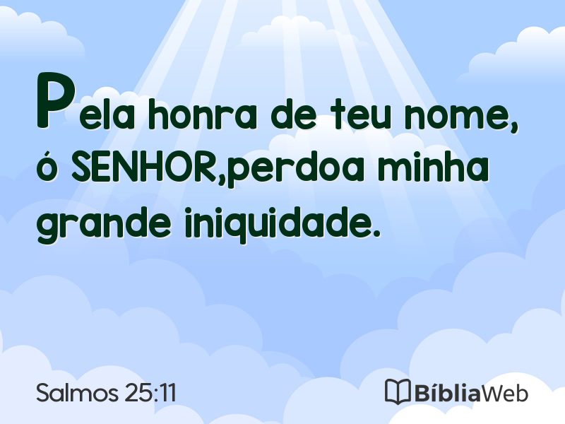 Salmos 25:11 em imagem para compartilhar