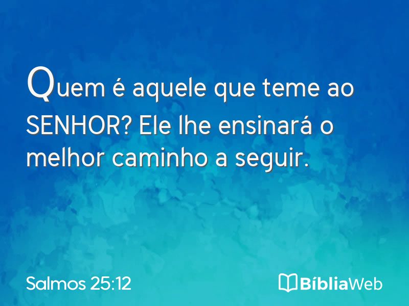 Salmos 25:12 em imagem para compartilhar
