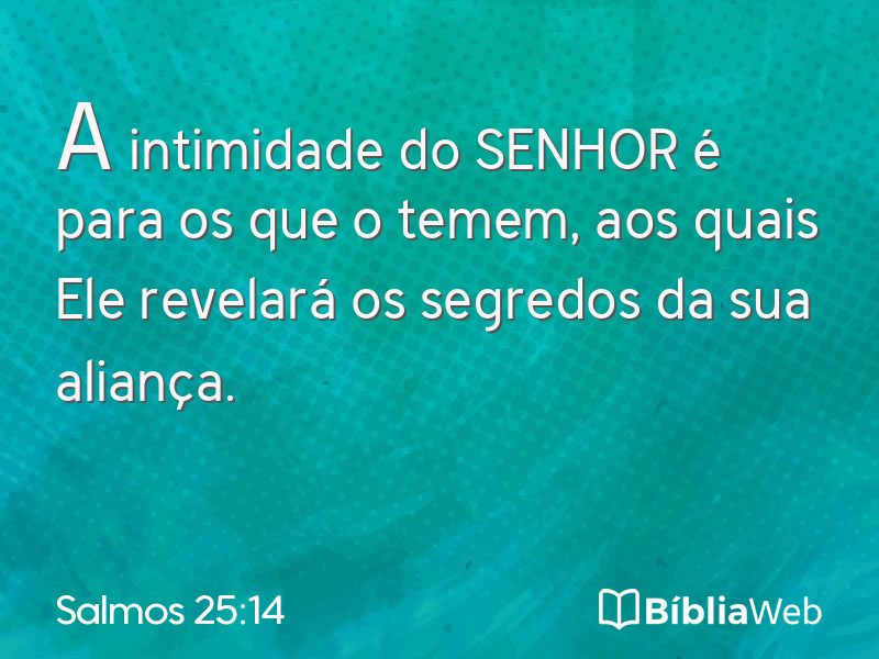 Salmos 25:14 em imagem para compartilhar