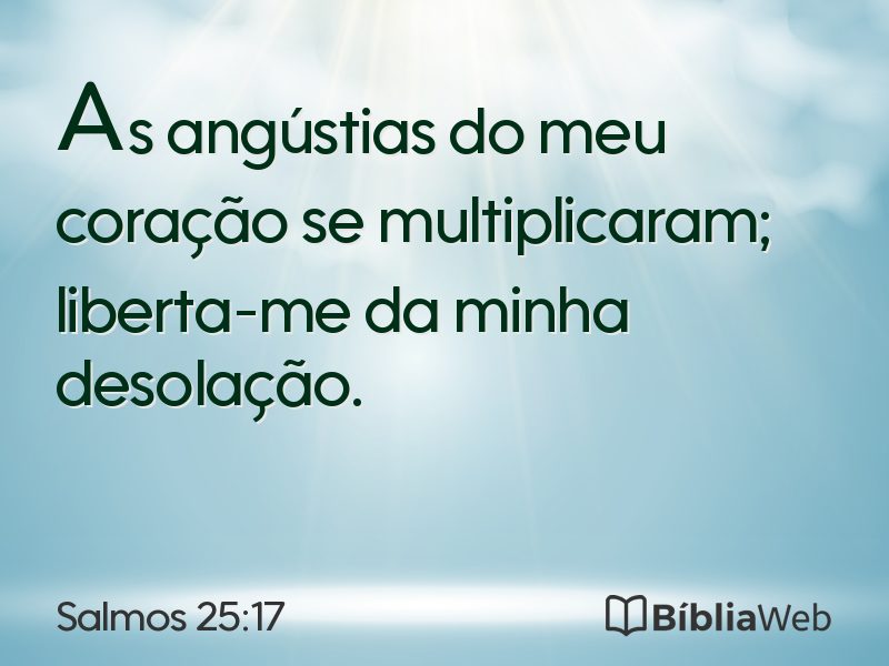 Salmos 25:17 em imagem para compartilhar
