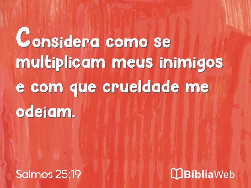 Salmos 25:19 em imagem para compartilhar