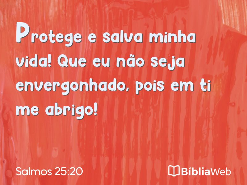 Salmos 25:20 em imagem para compartilhar