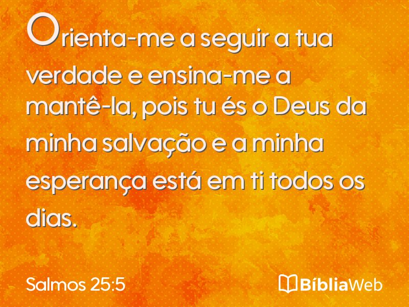 Salmos 25:5 em imagem para compartilhar
