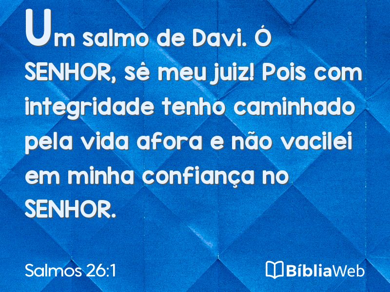 Salmos 26:1 em imagem para compartilhar