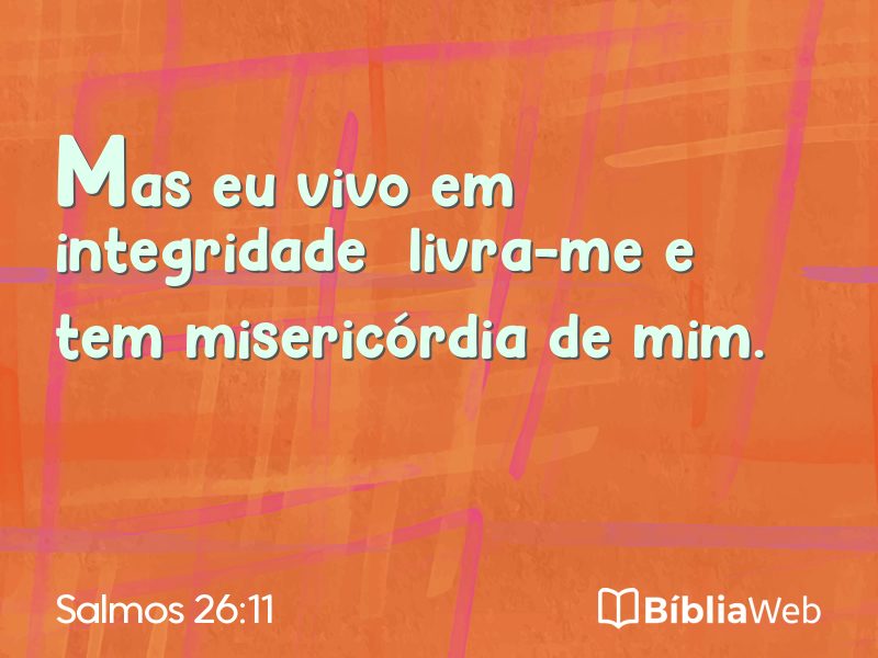 Salmos 26:11 em imagem para compartilhar
