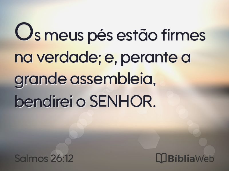 Salmos 26:12 em imagem para compartilhar