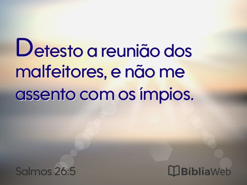 Salmos 26:5 em imagem para compartilhar