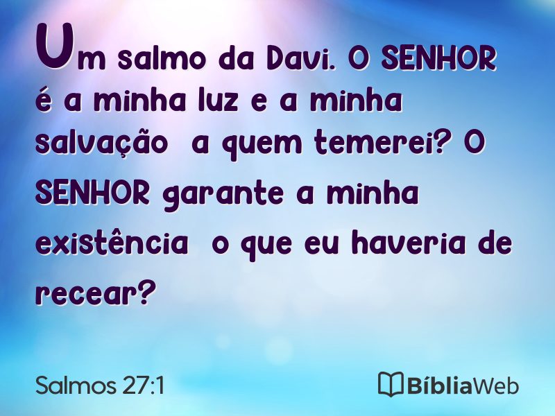 Salmos 27:1 em imagem para compartilhar
