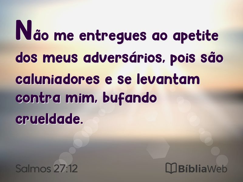 Salmos 27:12 em imagem para compartilhar