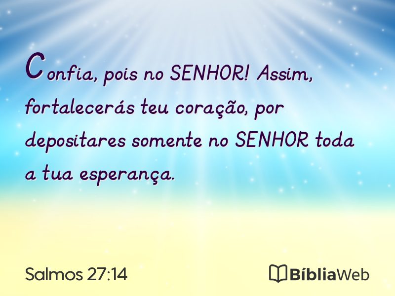 Salmos 27:14 em imagem para compartilhar