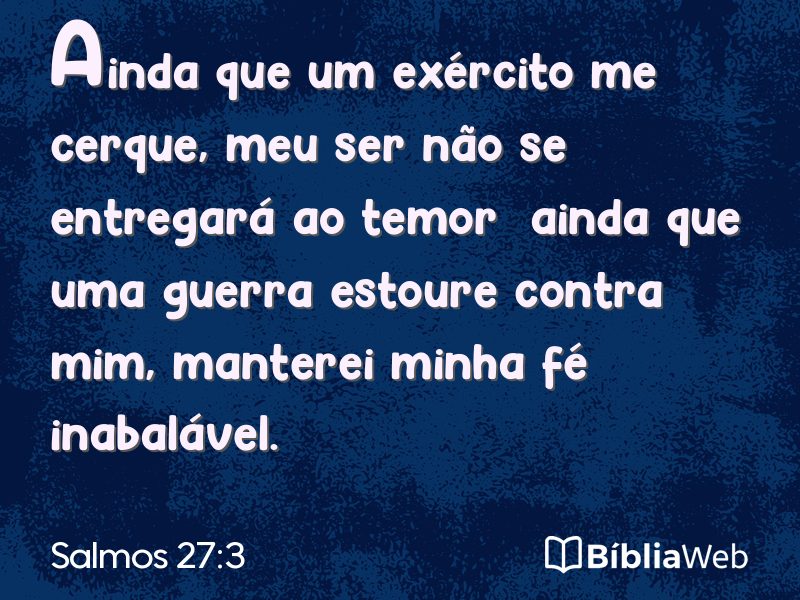 Salmos 27:3 em imagem para compartilhar