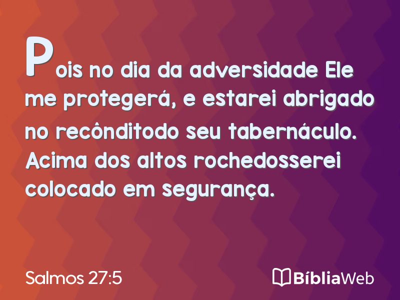 Salmos 27:5 em imagem para compartilhar