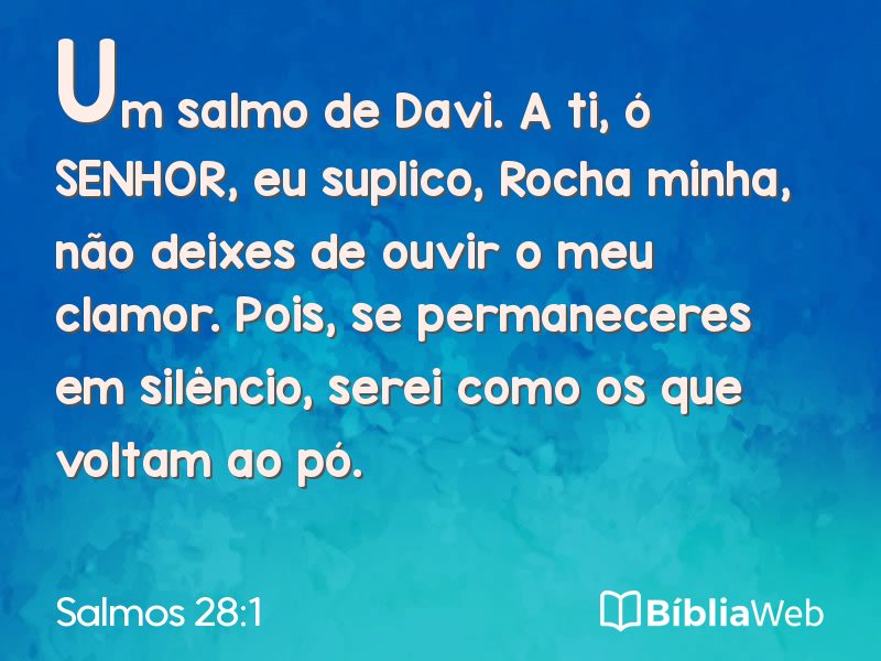 Salmos 28:1 em imagem para compartilhar
