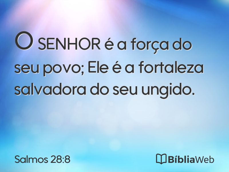Salmos 28:8 em imagem para compartilhar