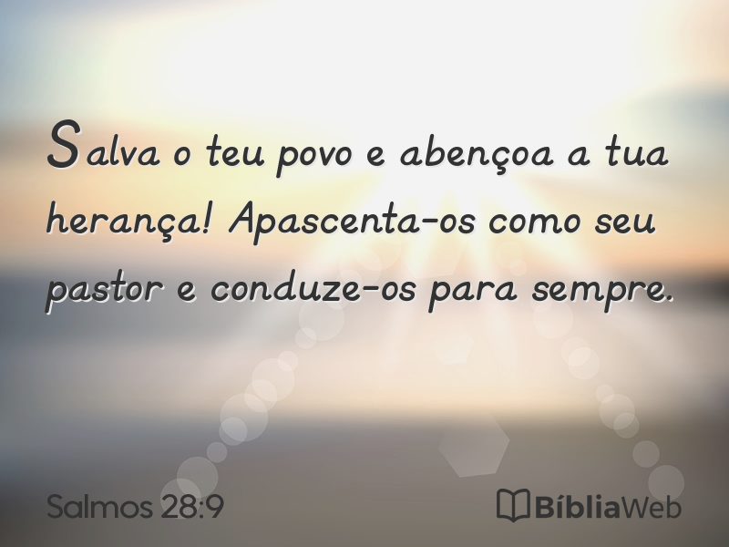 Salmos 28:9 em imagem para compartilhar