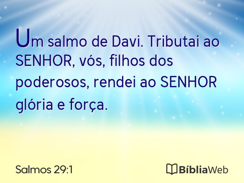 Salmos 29:1 em imagem para compartilhar