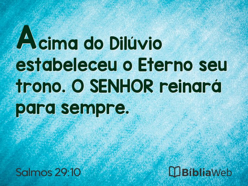 Salmos 29:10 em imagem para compartilhar