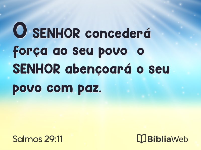 Salmos 29:11 em imagem para compartilhar