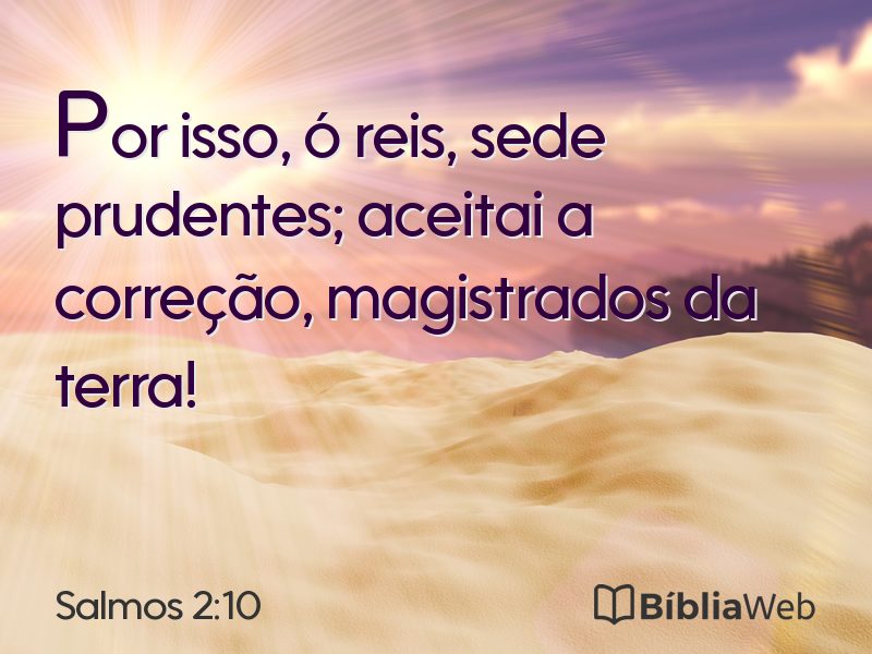 Salmos 2:10 em imagem para compartilhar