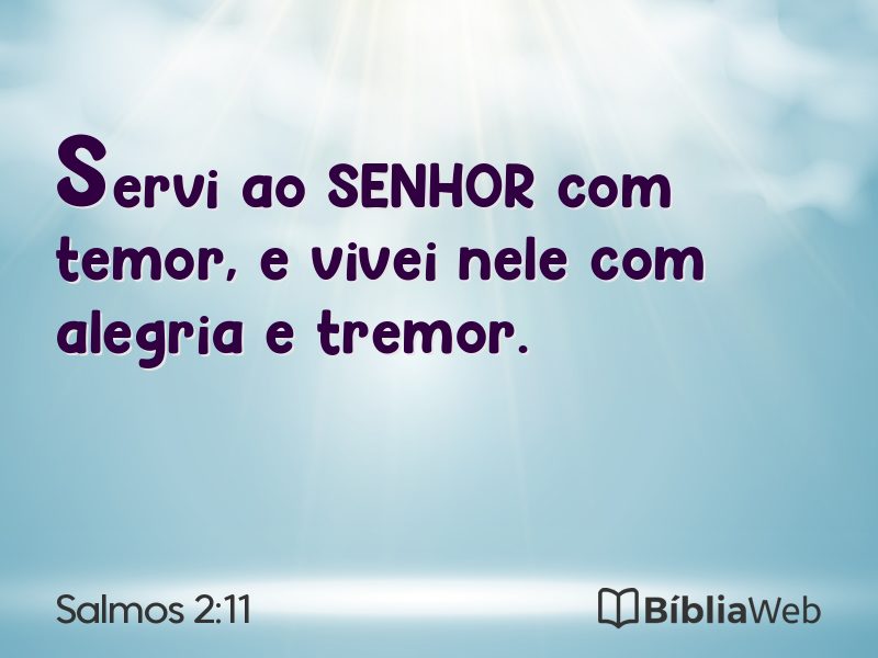 Salmos 2:11 em imagem para compartilhar