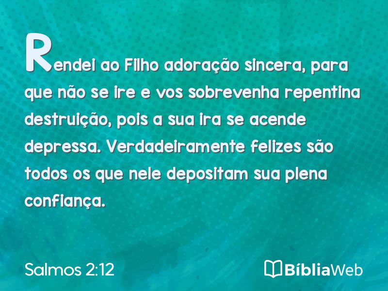 Salmos 2:12 em imagem para compartilhar