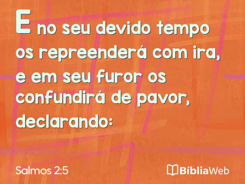Salmos 2:5 em imagem para compartilhar