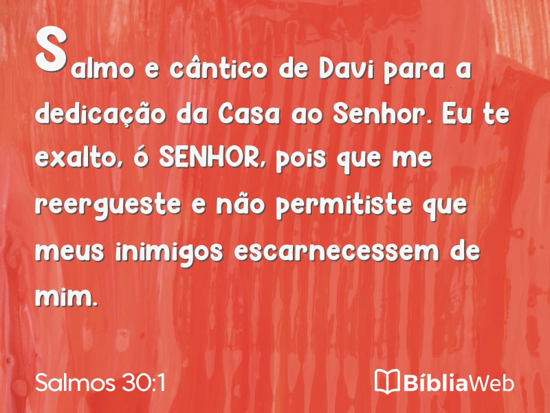 Salmos 30:1 em imagem para compartilhar