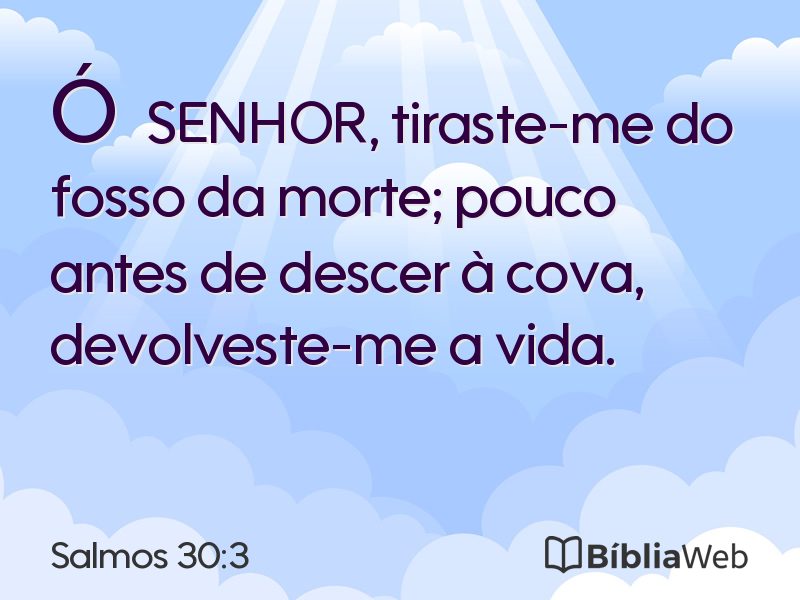 Salmos 30:3 em imagem para compartilhar