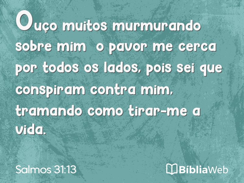 Salmos 31:13 em imagem para compartilhar