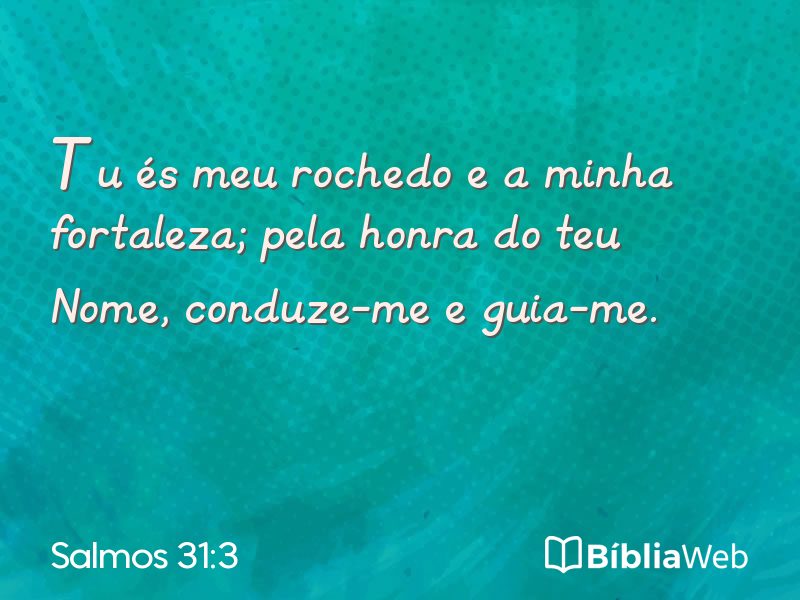Salmos 31:3 em imagem para compartilhar