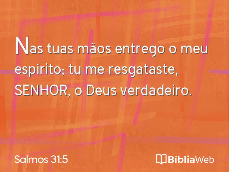 Salmos 31:5 em imagem para compartilhar
